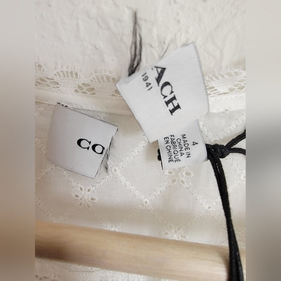 NWT COACH Broderie Anglaise Mini Dress SZ 4 - Picture 8 of 13